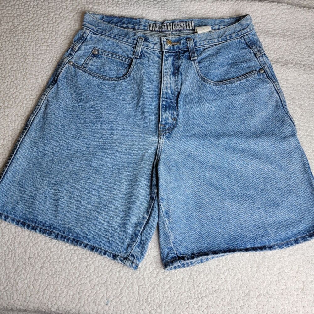 Vintage Eighties Athentico Forenza Women's Size Medium Jean Shorts Made in USA